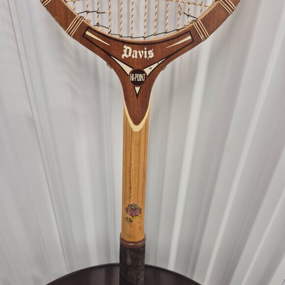 Vintage Davis Hi-Point Wood Tennis Racquet USA Made - Picture 4 of 12